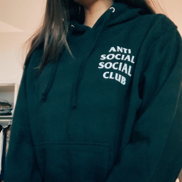 authentic anti social social club hoodie